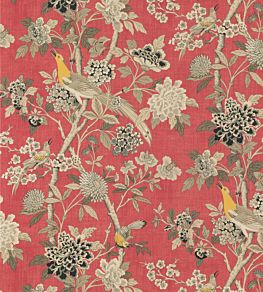 Hydrangea Bird Fabric by GP & J Baker Old Rose