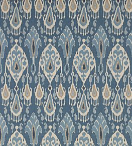 Ikat Bokhara Fabric by GP & J Baker Blue