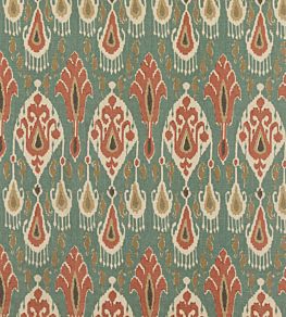 Ikat Bokhara Fabric by GP & J Baker Teal