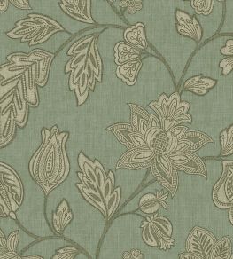 Ikat Flower Trail Wallpaper by Eijffinger Jade