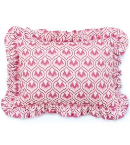 Ikat Heart Pillow 18 x 13" by Barneby Gates Oxblood