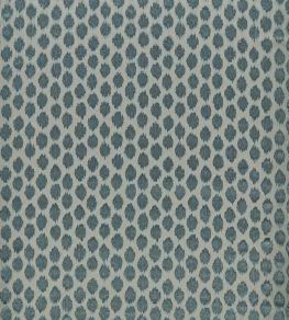 Ikat Spot Fabric by Zoffany Blue Stone
