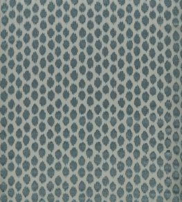 Ikat Spot Fabric by Zoffany Blue Stone
