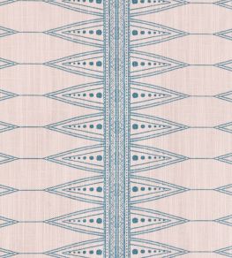 Indian Stripe Fabric by Barneby Gates Pink Teal