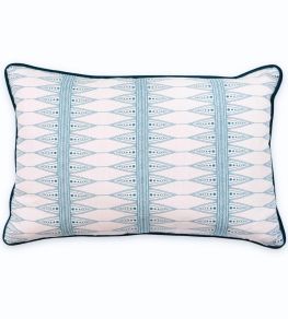 Indian Stripe Pillow 24 x 16" by Barneby Gates Plaster/Teal