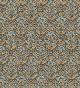 Iris Meadow Wallpaper by GP & J Baker Aqua/Ochre