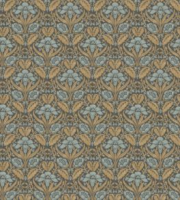Iris Meadow Wallpaper by GP & J Baker Aqua/Ochre