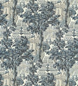 Italian Garden Fabric by Zoffany Indigo