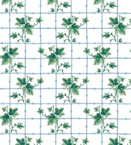 Ivy Trellis Wallpaper by Dado 01 Blue and Green