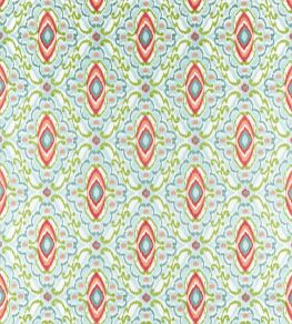 Ixora Fabric by Harlequin Sky / Cascade / Vermilion