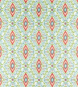 Ixora Fabric by Harlequin Sky / Cascade / Vermilion