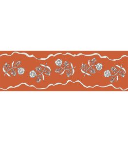 Jaipur Border 8cm Wallpaper by Parker & Jules Umber
