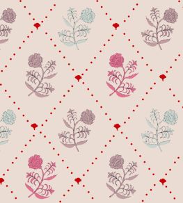 Jaipur Wallpaper by Parker & Jules Brilliant Pink