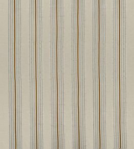 Ceylon Stripe Fabric by James Hare Natural / Ochre