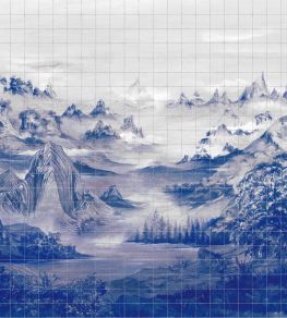 Kami Mural by Coordonne Blue Spirulina