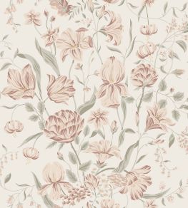 Karins Bukett Wallpaper by Sandberg Powder Pink