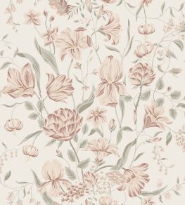 Karins Bukett Wallpaper by Sandberg Powder Pink