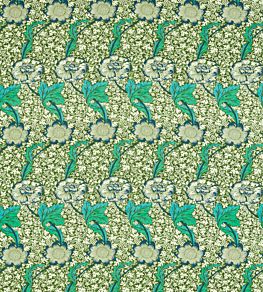 Kennet Fabric by Morris & Co Olive/Turquoise