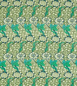 Kennet Fabric by Morris & Co Olive/Turquoise