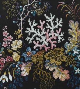 Kilburn's Coral Wallpaper by 1838 Wallcoverings Midnight