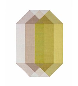 Diamond Rug by GAN Pink-Yellow
