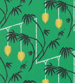 Kimiko Wallpaper by Harlequin Bottle Green / Chartreuse