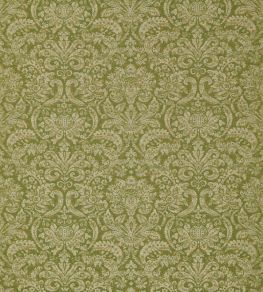 Knole Damask Fabric by Zoffany Evergreen