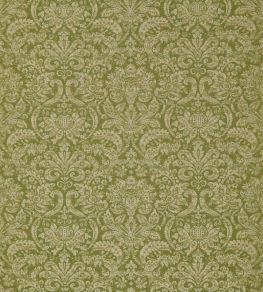 Knole Damask Fabric by Zoffany Evergreen