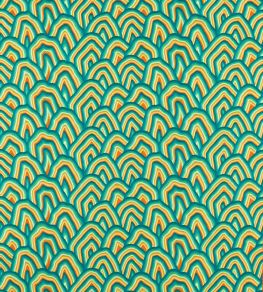Kumo Fabric by Harlequin Wilderness / Amber Light / Paprika