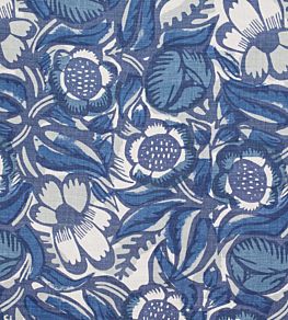 La Foret Fabric by Christopher Farr Cloth Indigo