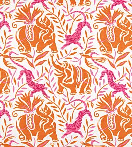 La Jungle Fabric by Christopher Farr Cloth Hot Pink
