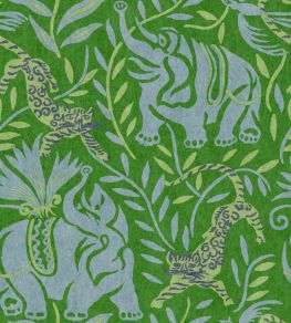 La Jungle Vinyl Wallpaper by Christopher Farr Cloth Matcha