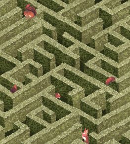 Labyrinth With Squirrels Wallpaper by Josephine Munsey Olive