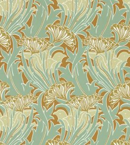 Laceflower Wallpaper by Morris & Co Tobacco/Pistachio