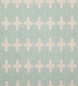 Laguna Fabric by Christopher Farr Cloth Turquoise