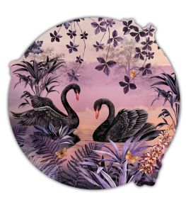 Lake Santharia Decal Mural in Lilac by Avalana Lilac