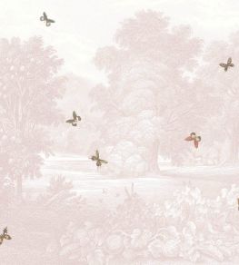 Land of Milk & Honey Butterflies Mural by Woodchip & Magnolia Blush Pink