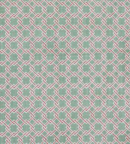 Lattice Cane Fabric by Barneby Gates Olive/Red