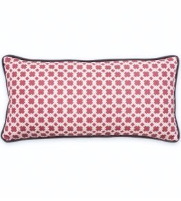 Lattice Cane Pillow 20 x 10" by Barneby Gates Red/Pink