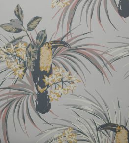 Le Toucan Wallpaper by 1838 Wallcoverings Soft Grey