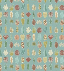 Leaf Boogie Wallpaper by Ohpopsi Seafoam