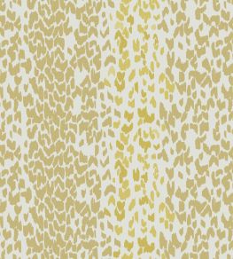 Leopard Fabric by Parker & Jules Aqua Chartreuse