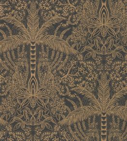 Leopardo Wallpaper by Clarke & Clarke Antique/Noir