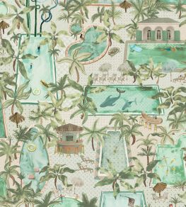 Lido Wallpaper by Brand McKenzie Palm Green