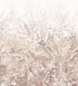 Linen Leaves Mural by Eijffinger Brown/Taupe