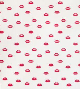 Lips Wallpaper by Barneby Gates Red on Cream