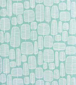 Little Trees Wallpaper by MissPrint Aquamarine