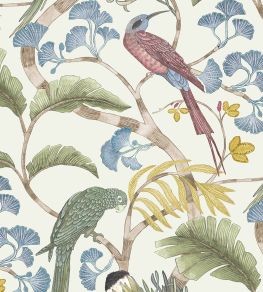 Living Branches Wallpaper by Josephine Munsey Ivory, Soft Olive and Yellow