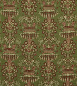 Long Gallery Brocade Fabric by Zoffany Olivine/Russet