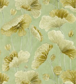 Lotus Leaf Wallpaper by Sanderson Oriental Green / Olive